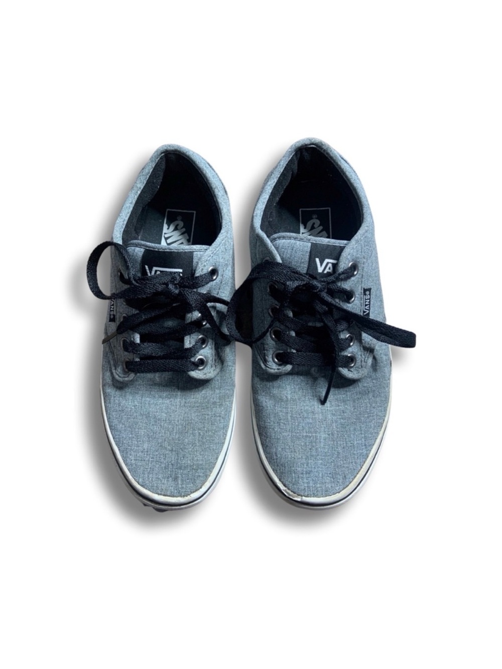 Vans Grey Canvas Era Low-Top Sneakers with Black Laces